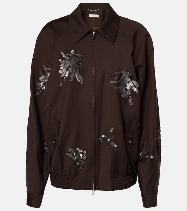 Floral embroidered bomber jacket | Jacques Wei