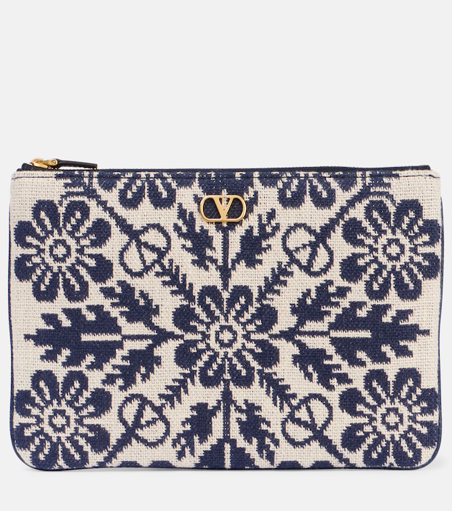VLogo floral jacquard clutch | Valentino Garavani