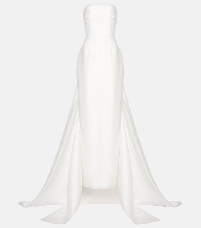 Bridal Imani strapless satin twill gown | Solace London
