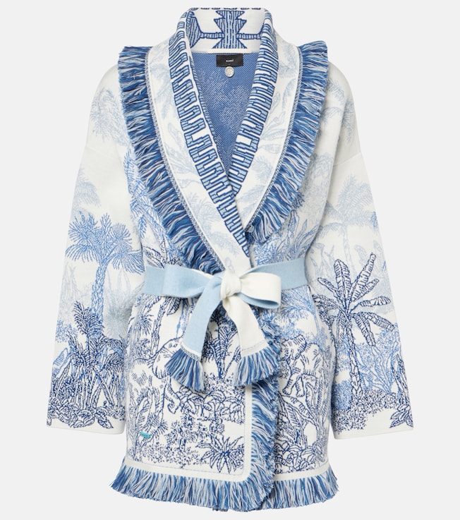 Jungle Toile De Jouy jacquard cardigan | Alanui
