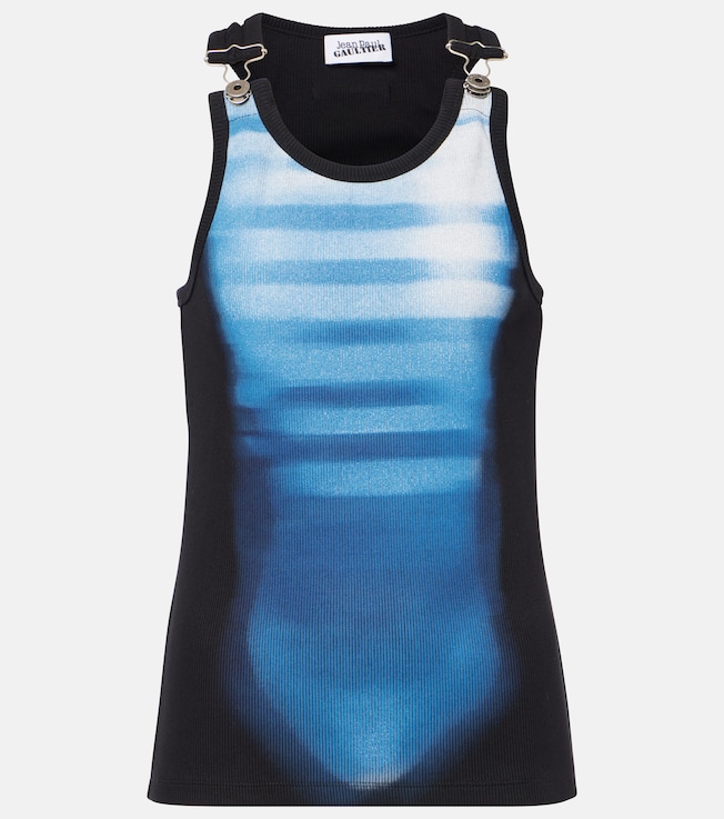 Le Male printed cotton-blend jersey tank top | Jean Paul Gaultier