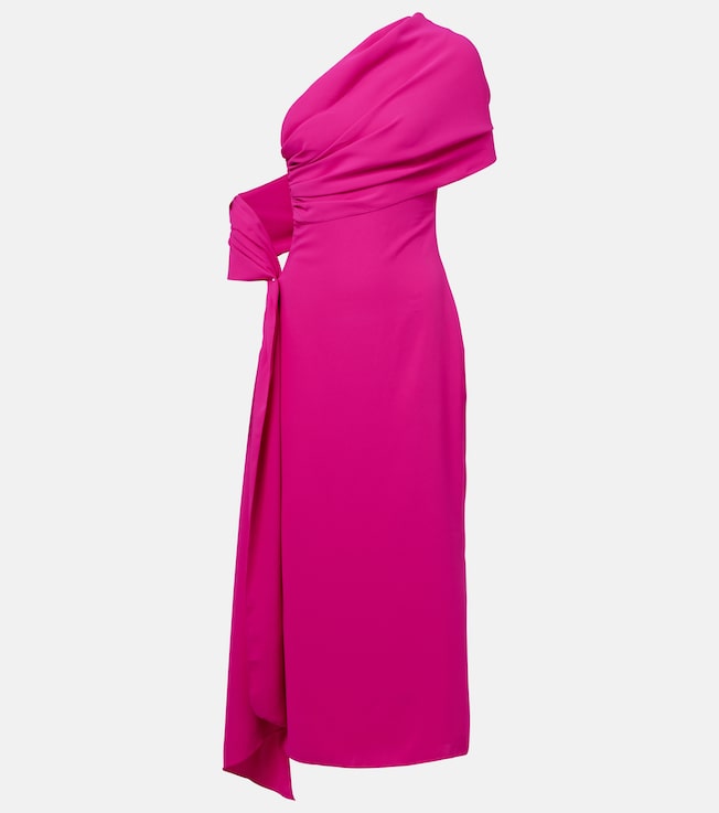 Caped silk crêpe cocktail dress | Marmar Halim