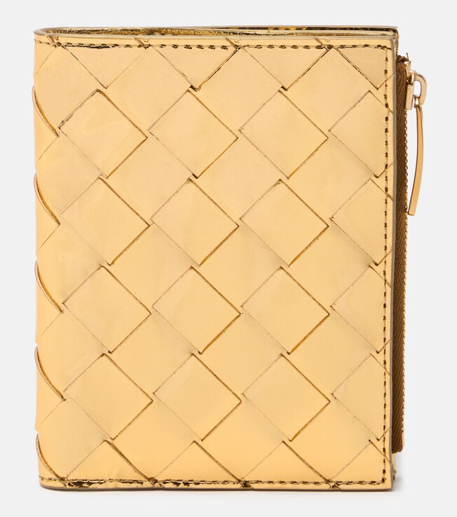 Intrecciato metalic leather wallet | Bottega Veneta