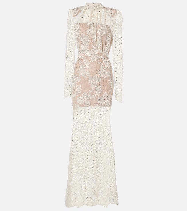 Embellished lace maxi dress | Self-Portrait