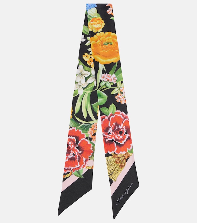 Floral silk twill scarf | Dolce&Gabbana