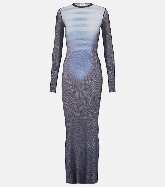 La Male printed mesh maxi dress | Jean Paul Gaultier