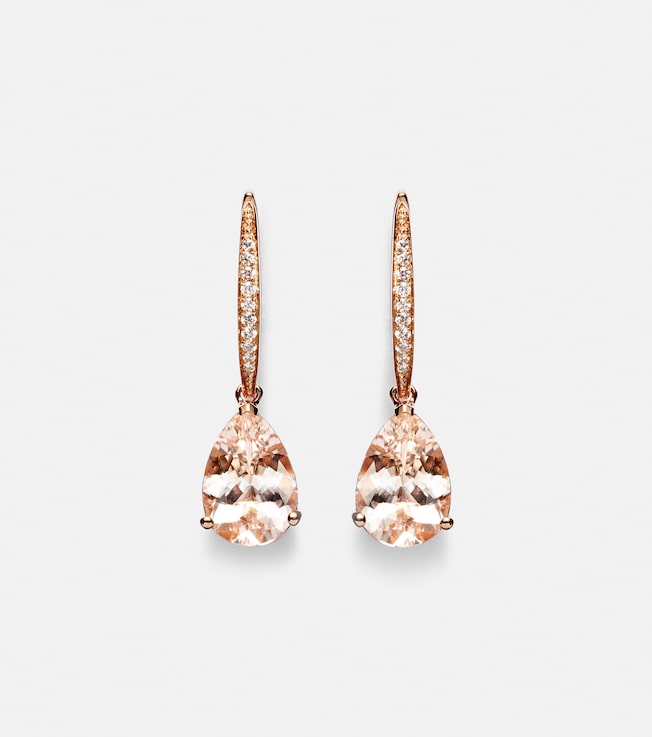 Blush 18kt rose gold earrings with diamonds and morganites | Bucherer Fine Jewellery