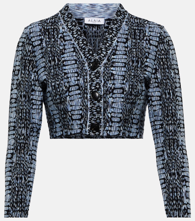 Jacquard cropped cardigan | Alaïa