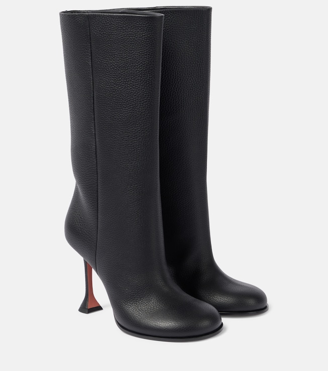 Liya 95 leather knee-high boots | Amina Muaddi