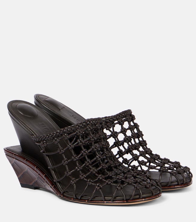 Double 110 woven leather wedge mules | Jacquemus
