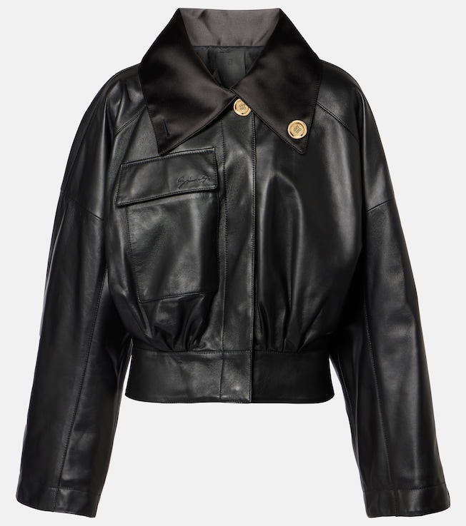 Cropped leather jacket | Givenchy