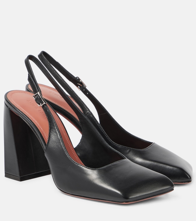 Charlotte leather slingback pumps | Amina Muaddi