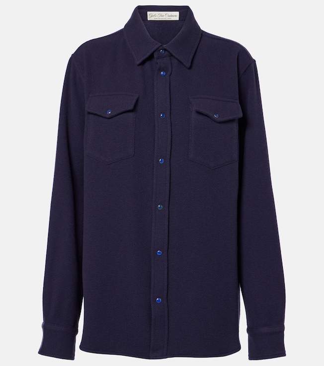 Midnight Sea cashmere shirt | God's True Cashmere
