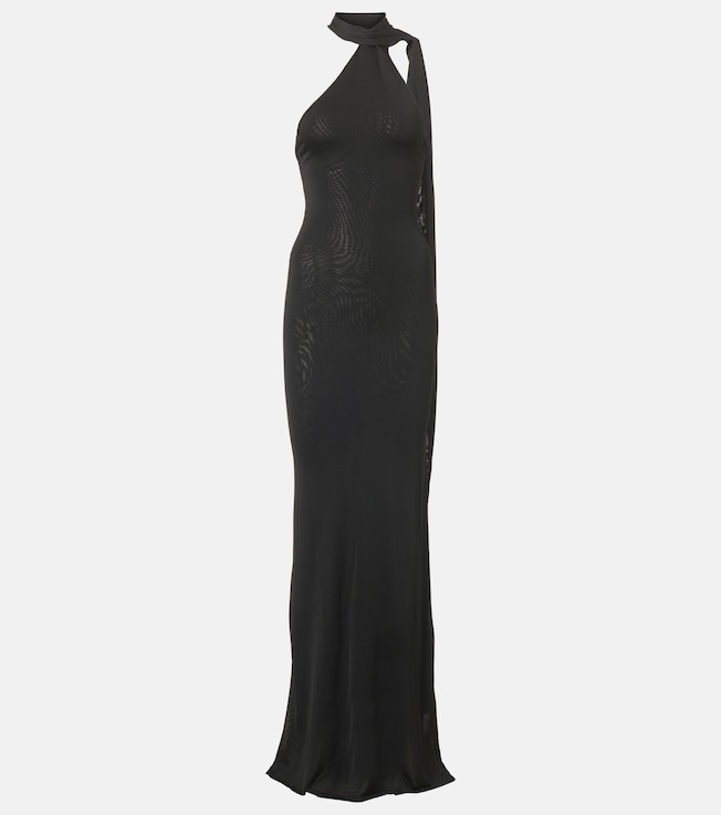 Mirage scarf-detail gown | Galvan
