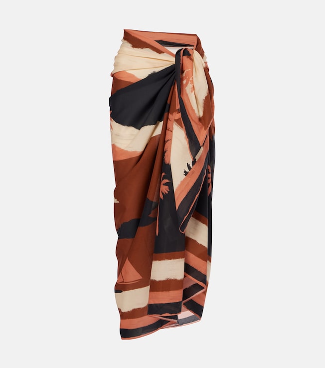 Printed cotton beach cover-up | Johanna Ortiz