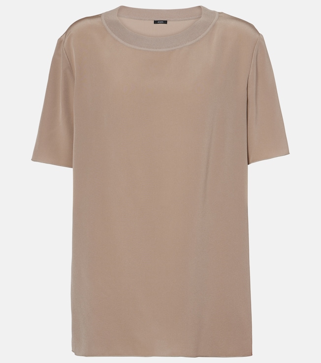 Rubin silk crêpe T-shirt | Joseph