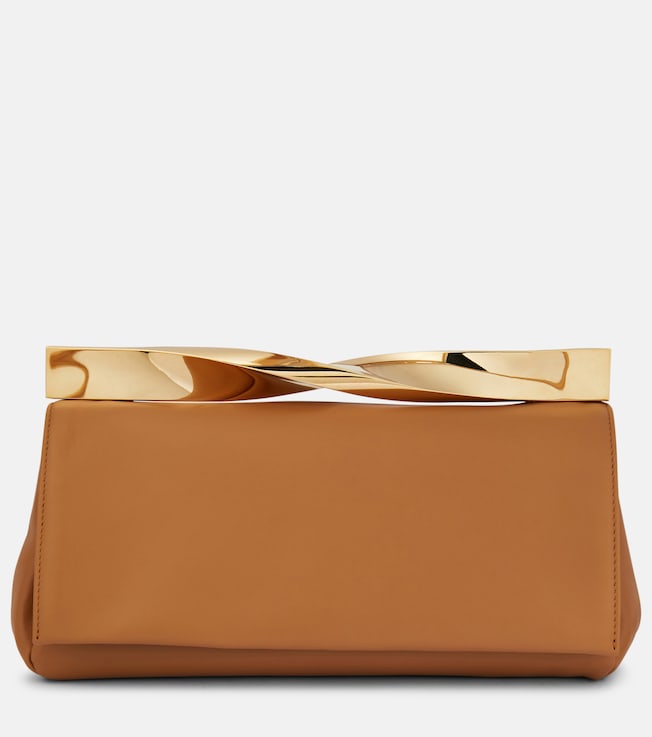 Twist leather clutch | Aquazzura