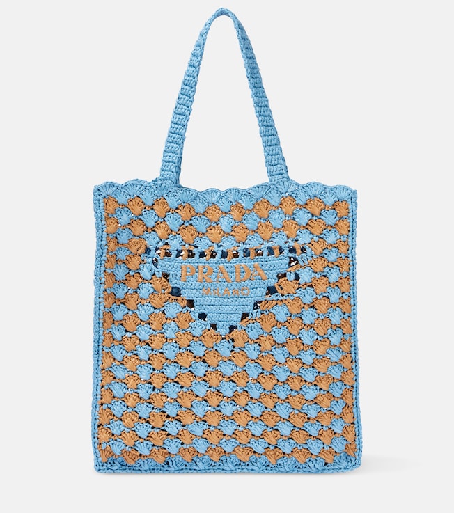 Logo crochet shopper  | Prada