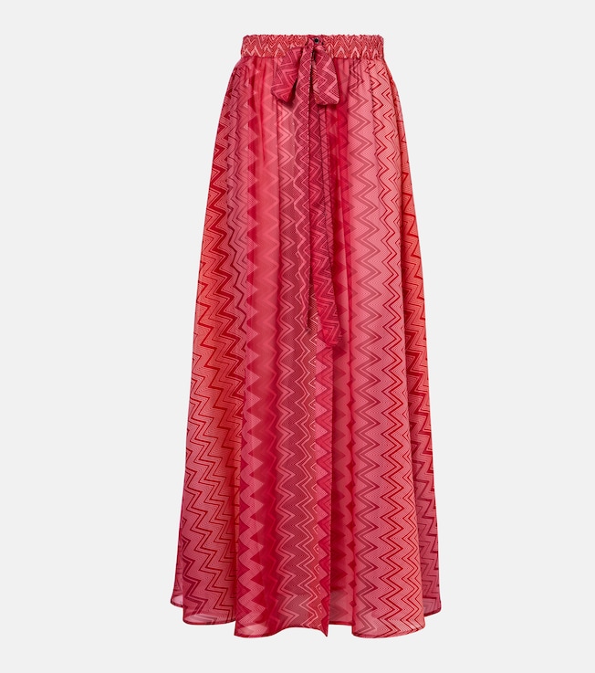 Chevron silk maxi skirt | Missoni