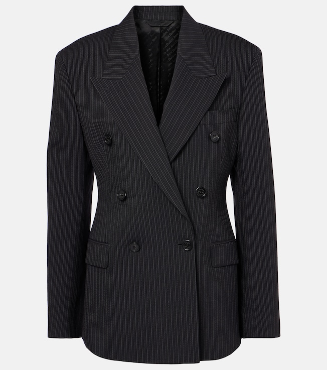 Pinstriped wool and cotton blazer | Acne Studios