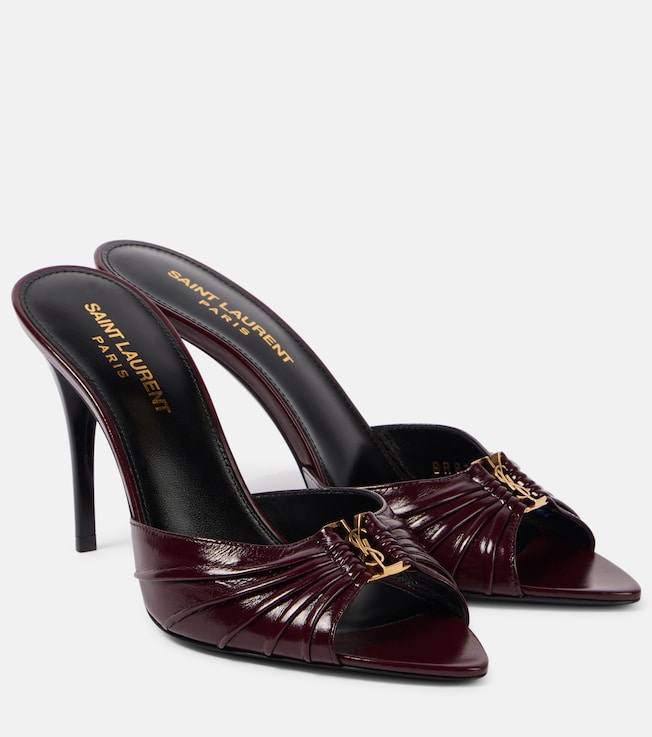 Babylone Cassandre 90 leather mules | Saint Laurent
