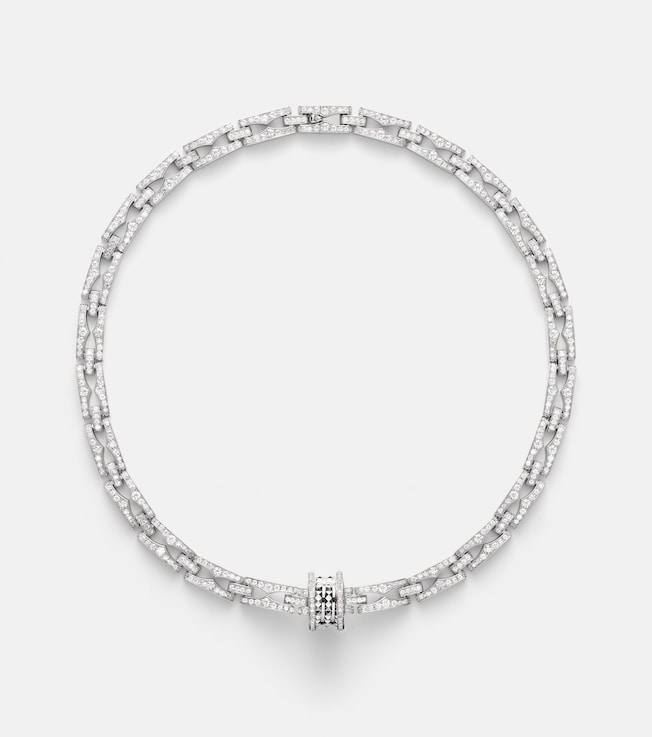 B.zero1 18kt white gold necklace with diamonds  | Bvlgari