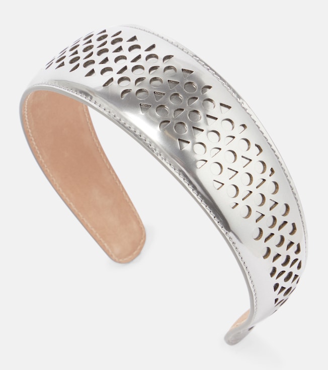 Perforated leather headband | Alaïa