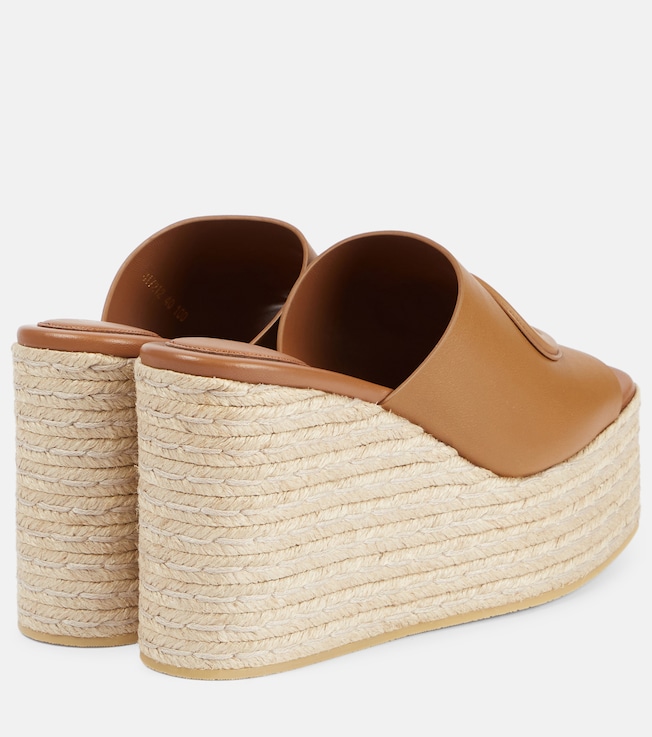 GG leather espadrille wedges | Gucci