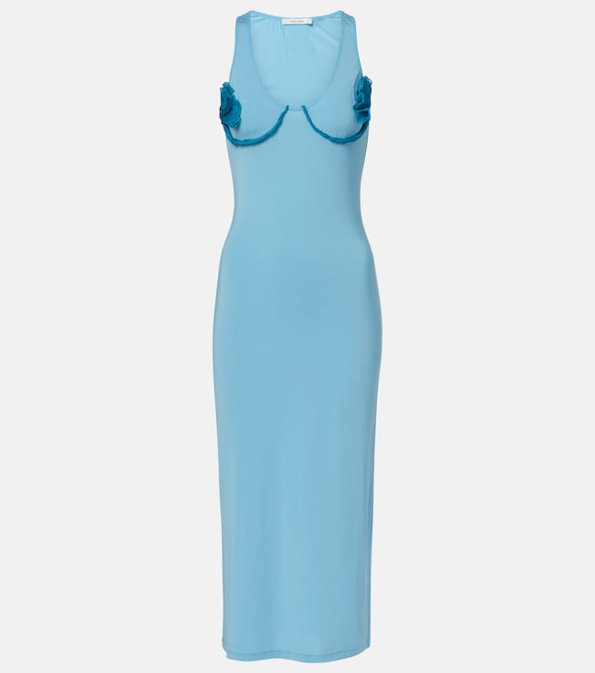 Cosimina floral-appliqué midi dress | Nensi Dojaka