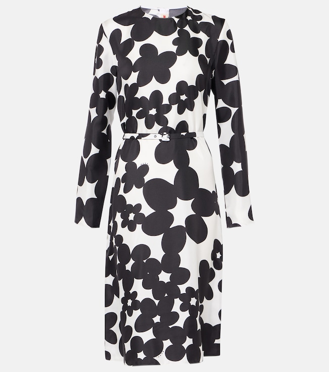 Printed silk midi dress | Marni