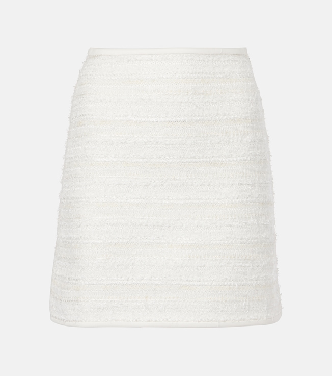 Denim and tweed miniskirt | Nina Ricci