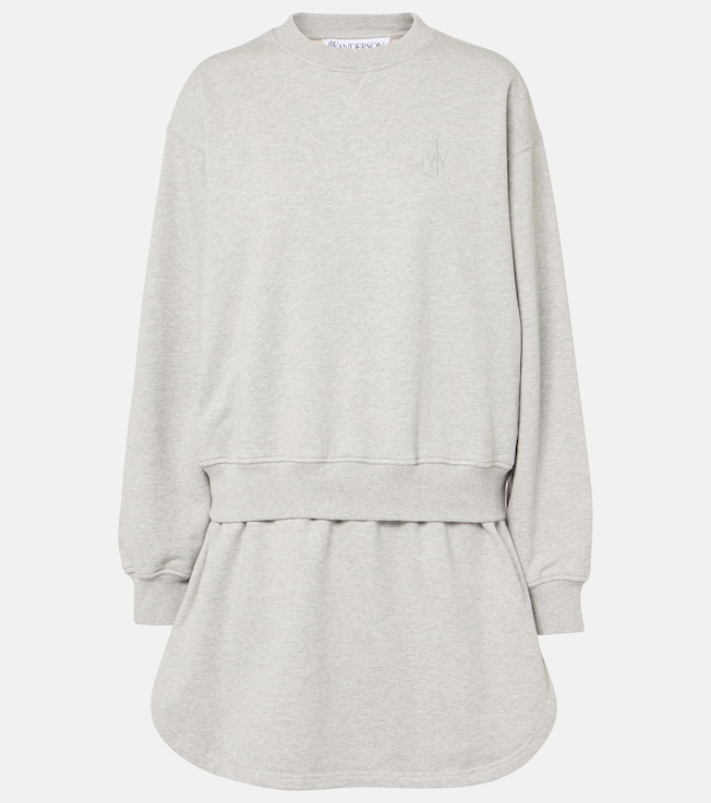 Layered cotton jersey sweatshirt dress | JW Anderson