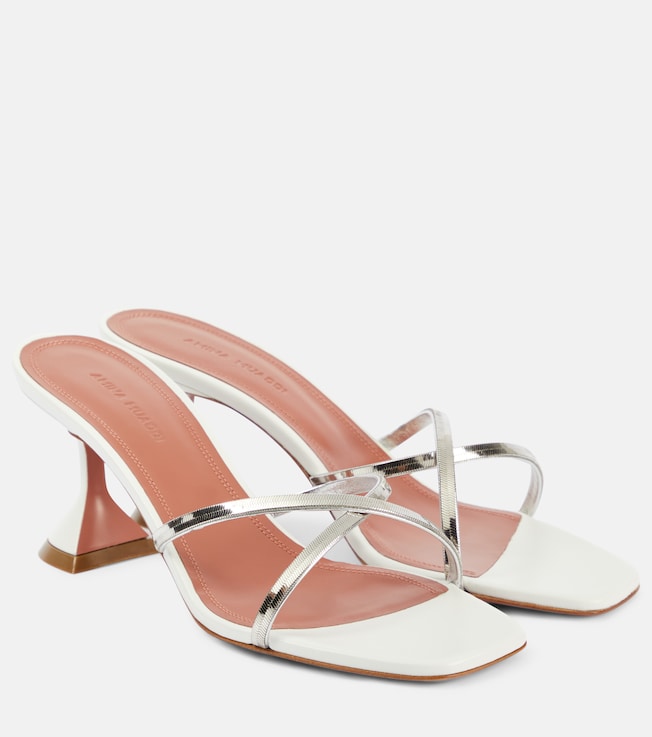Henson 70 chain-detail leather sandals | Amina Muaddi