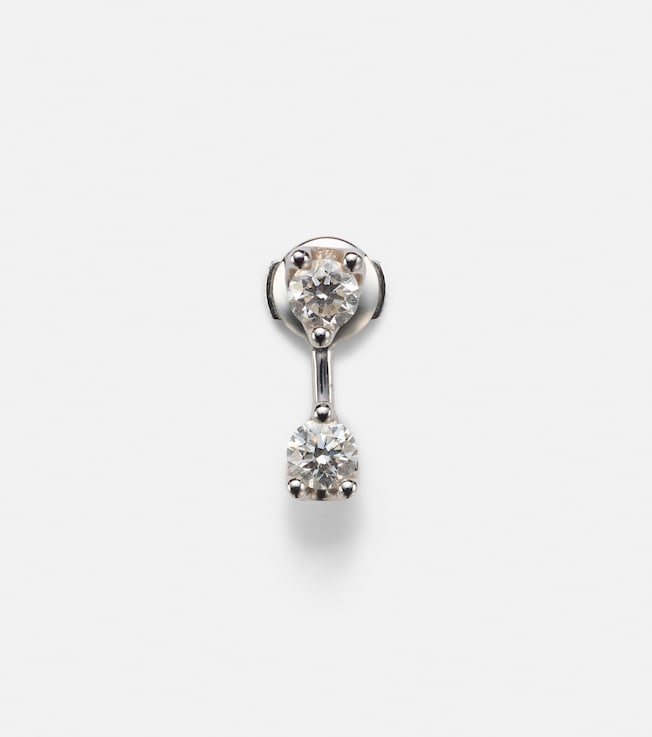18kt gold single orbit earring with diamonds | Anita Ko
