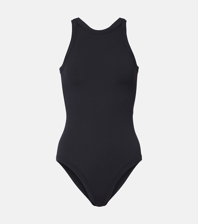 Curved ribbed-knit jersey swimsuit | Toteme