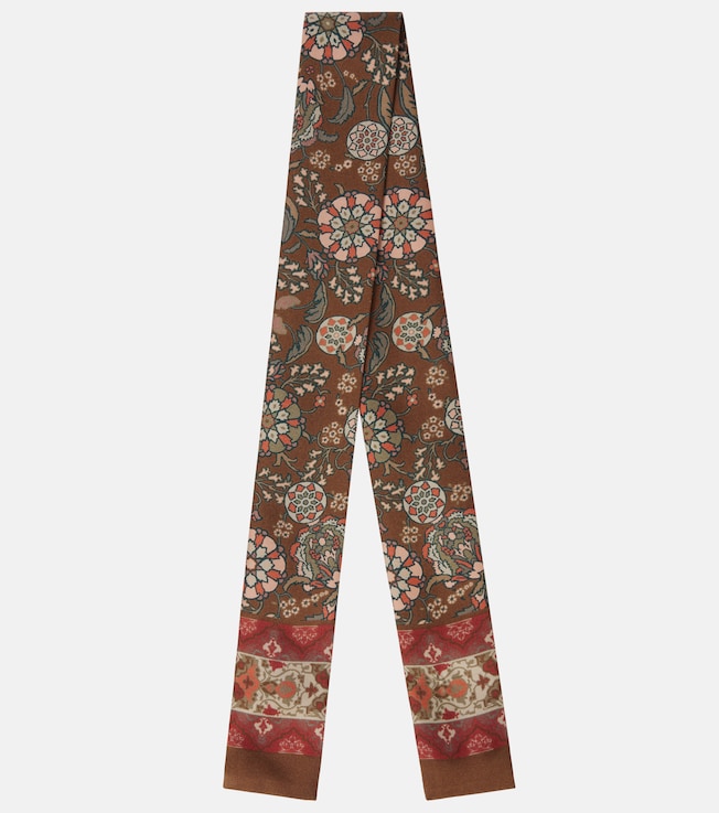 Printed silk twill scarf | Loro Piana