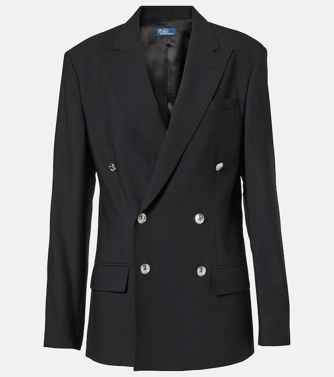 Double-breasted wool-blend blazer | Polo Ralph Lauren