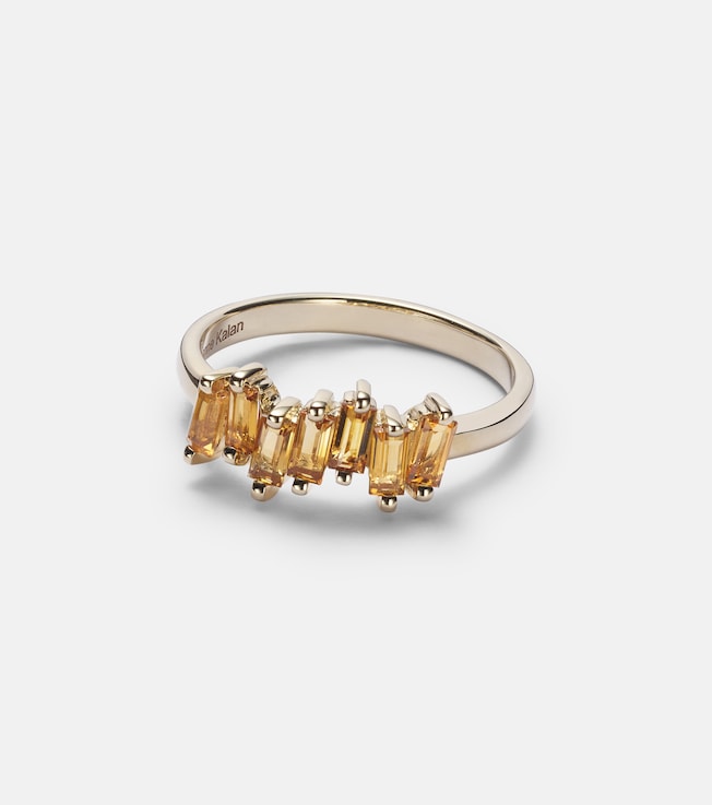 14kt gold ring with citrine quartz | Suzanne Kalan