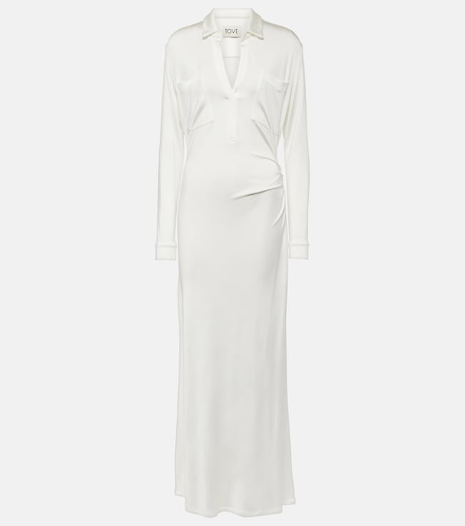 Iana gathered jersey maxi dress | Tove