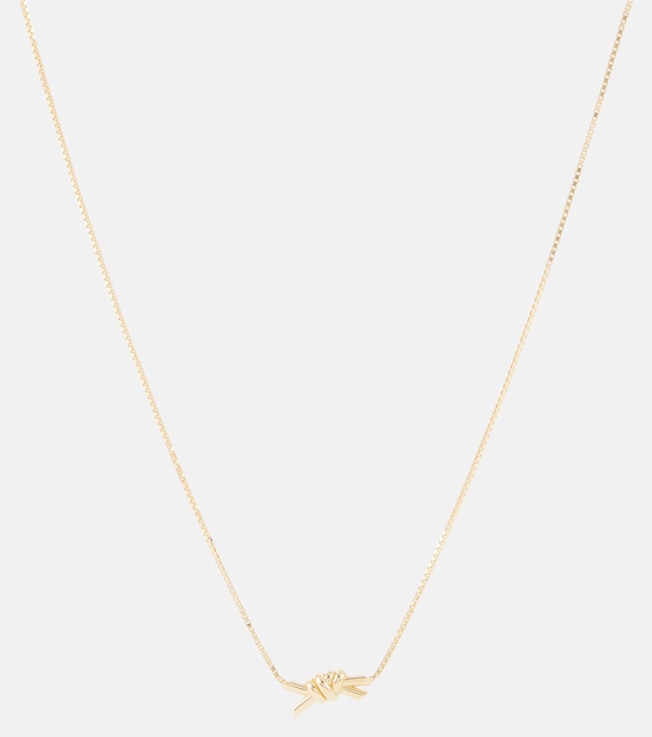 Knot 18kt gold-plated sterling silver necklace | Bottega Veneta