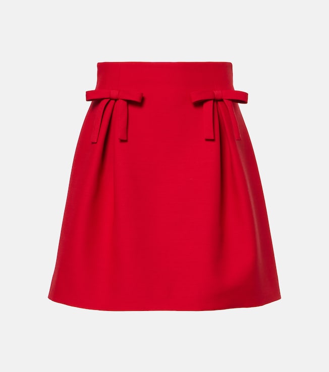Crepe Couture bow-detail miniskirt | Valentino
