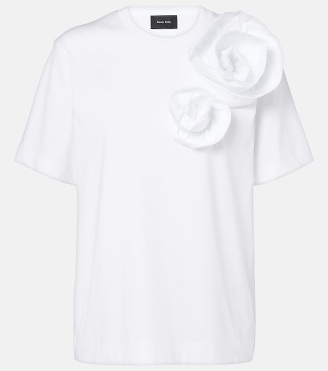 Boy floral-appliqué cotton T-shirt | Simone Rocha