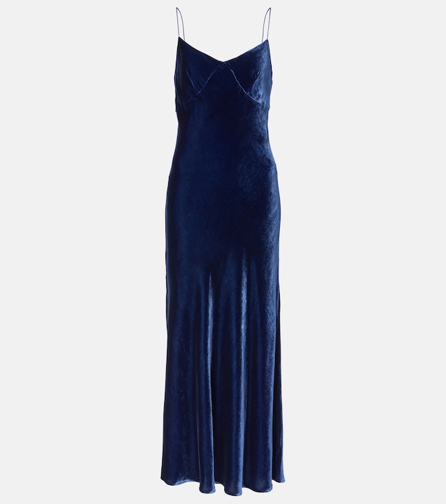 Alberta velvet slip dress | Asceno