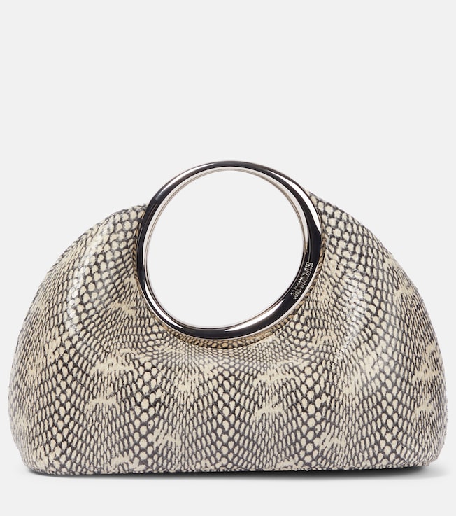 Calino Small snake-effect leather tote bag | Jacquemus