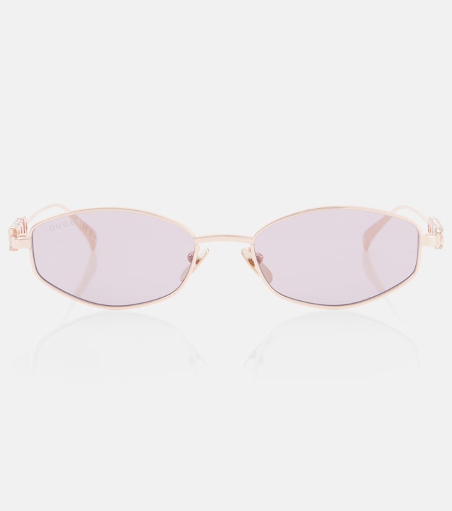 Logo embellished oval sunglasses | Gucci