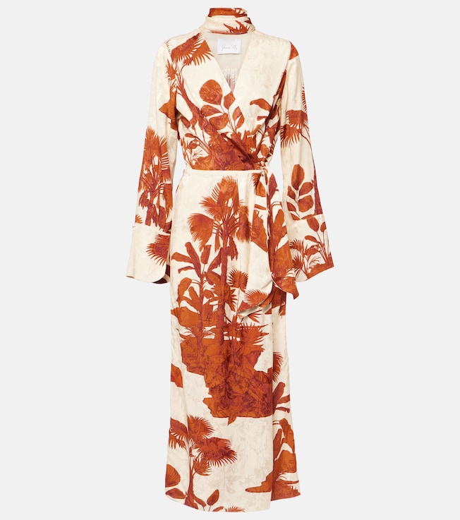 Unmooring tie-neck printed maxi dress | Johanna Ortiz
