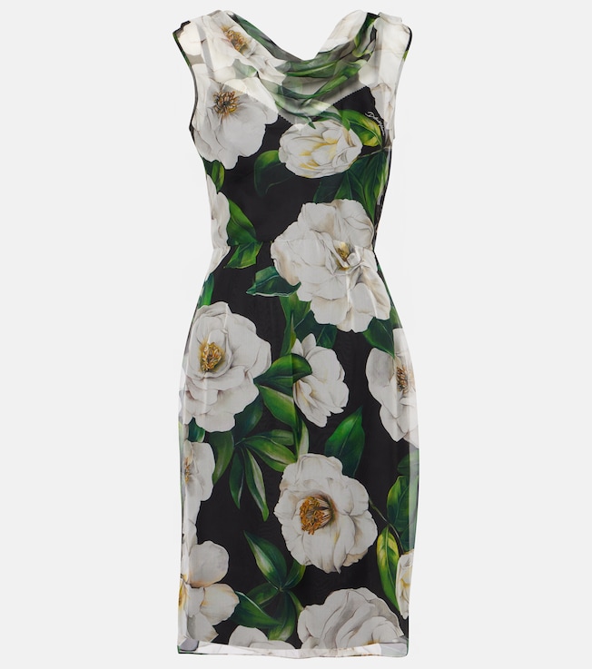 Floral silk chiffon cocktail dress | Dolce&Gabbana