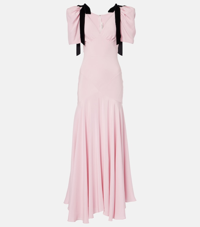 Bow-detail silk crêpe gown | Rodarte