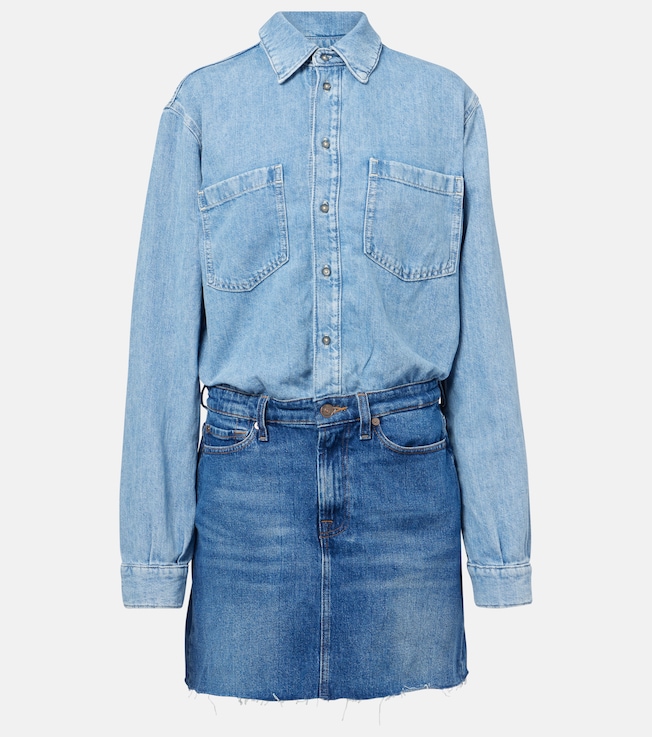 Denim minidress | 7 For All Mankind