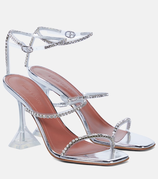 Gilda embellished PVC sandals | Amina Muaddi